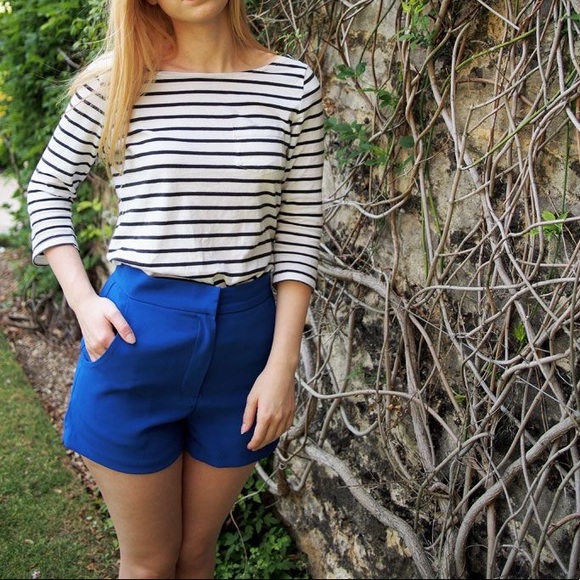Aritzia - BABATON Royal Blue Dress Shorts - Picture 6 of 7